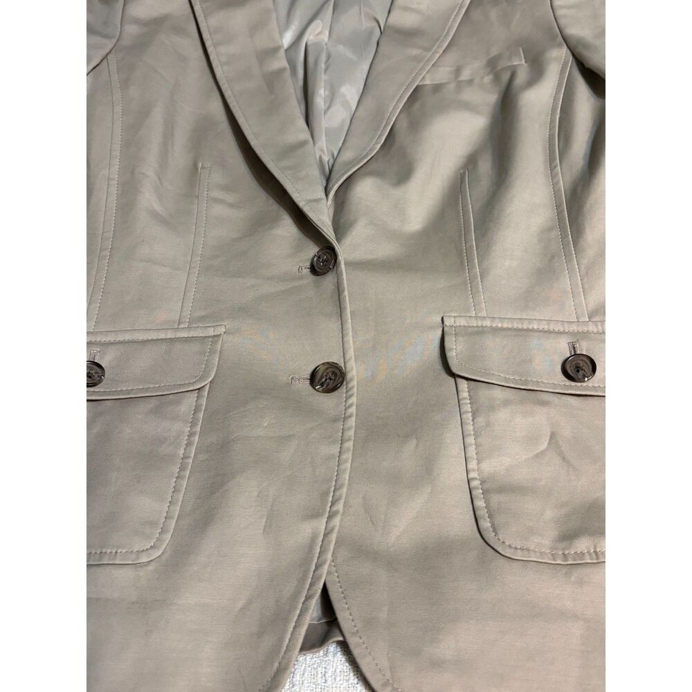 Banana Republic Career Suit Set Khaki Blazer Size 10 Skirt Size 8 - Picture 14 of 14